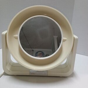 Vintage Mirror By Clairol Magnifying Lighted Round Makeup RM-2